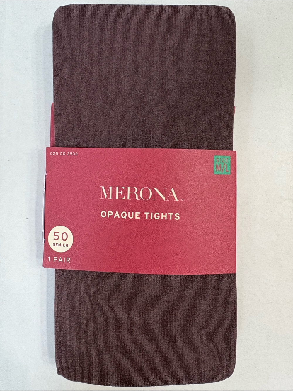 Merona Opaque Tights M/L Mesquite Bbq Nude Brown 50 Denier NEW Soft Stretch Fall
